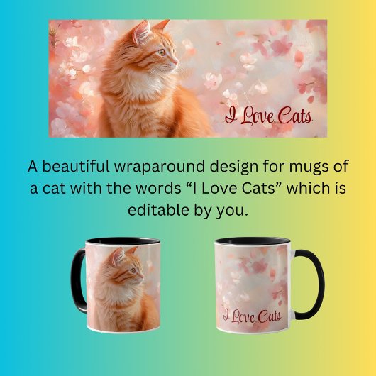 Mug Conception enveloppante de chat orange