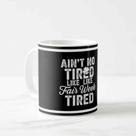 Mug Conception Épuisé Mais Heureux (Devant gauche)