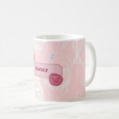 Mug Conception esthétique d'anatomie rose pour étudian (Devant droit)