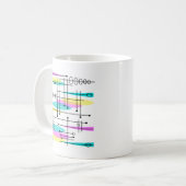 Mug Conception et couleurs Abstraites de l'ère atomiqu (Devant gauche)
