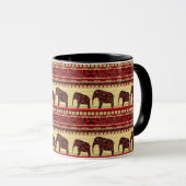 Mug Conception ethno africaine transparente éléphants (Devant droit)