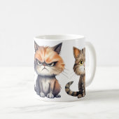 Mug Conception expressive du café de chat (Devant droit)