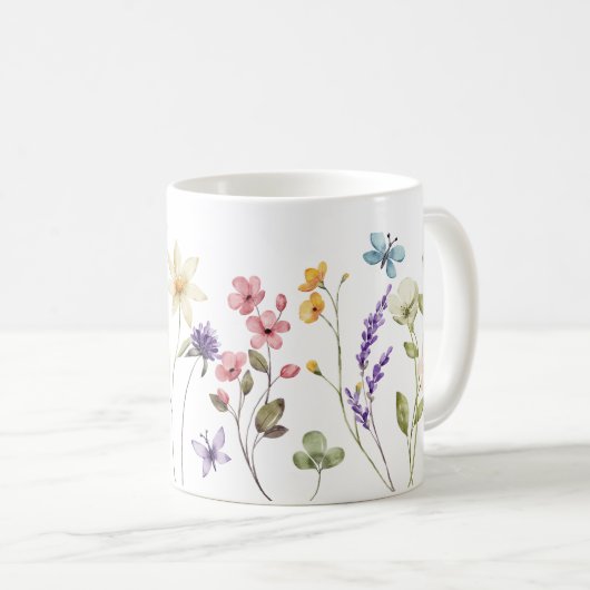 Mug Conception fleur sauvage (Devant droit)