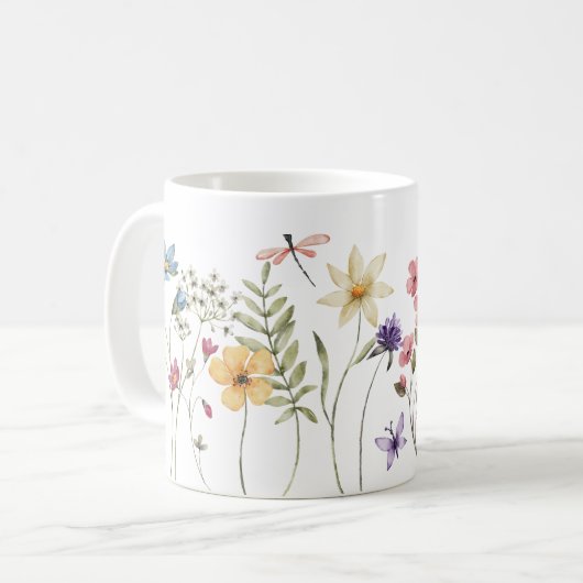 Mug Conception fleur sauvage (Devant gauche)