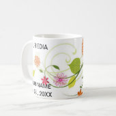 Mug Conception fleur sauvage de la moisissure, aquarel (Devant gauche)