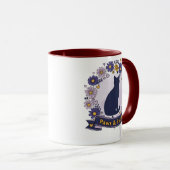 Mug Conception Fleurie de Chat «Pattes et Pétales» (Devant droit)
