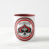 Mug Conception fleurie de pelle blanche/rouge/noir (Centre)