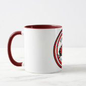 Mug Conception fleurie de pelle blanche/rouge/noir (Gauche)
