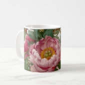 Mug Conception florale audacieuse papillon et pivoines (Devant gauche)