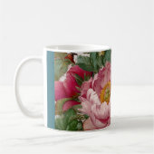 Mug Conception florale audacieuse papillon et pivoines (Gauche)
