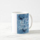 Mug Conception florale bleue de 4h13 de Philippiens (Devant droit)