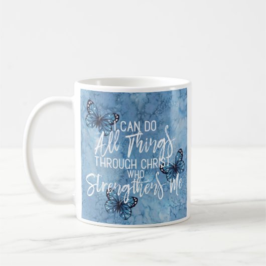 Mug Conception florale bleue de 4h13 de Philippiens (Gauche)