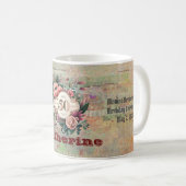 Mug CONCEPTION FLORALE CUSTOMISÉE vintage (Devant droit)