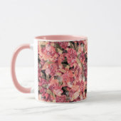 Mug Conception florale de fleurs roses belles mignonne (Gauche)