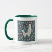 Mug Conception florale de lama mignon (Gauche)