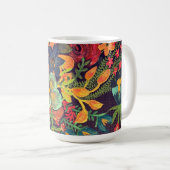Mug Conception florale de peinture acrylique boho (Devant droit)