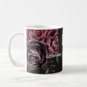 Mug Conception florale de rose noire romantique sombre (Gauche)