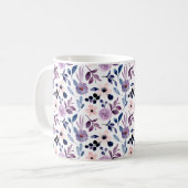Mug Conception florale délicate avec feuilles de lavan (Devant gauche)