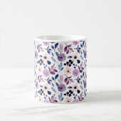 Mug Conception florale délicate avec feuilles de lavan (Centre)