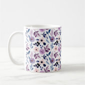 Mug Conception florale délicate avec feuilles de lavan (Gauche)