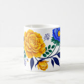 Mug Conception florale élégante avec des fleurs dorées (Centre)