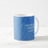 Mug Conception florale 'Embrasser le voyage' inspirant (Devant droit)