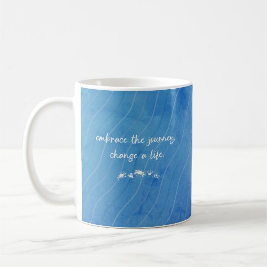 Mug Conception florale 'Embrasser le voyage' inspirant (Gauche)