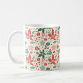 Mug Conception florale lumineuse avec feuilles vertes (Gauche)