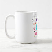 Mug Conception florale Retro Boo Halloween personnalis (Gauche)