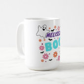 Mug Conception Florale Rétro Personnalisable pour Hall (Devant gauche)