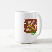Mug Conception florale rustique sur fond marron (Devant droit)
