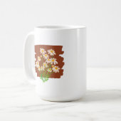 Mug Conception florale rustique sur fond marron (Devant gauche)