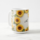 Mug Conception Florale Tournesol de Campagne (Devant gauche)