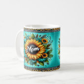 Mug Conception florale vibrante de tournesol avec mama (Devant gauche)
