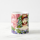 Mug Conception florale victorienne d'aquarelle (Centre)