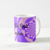 Mug Conception fractale du meilleur enseignant du mond (Devant droit)