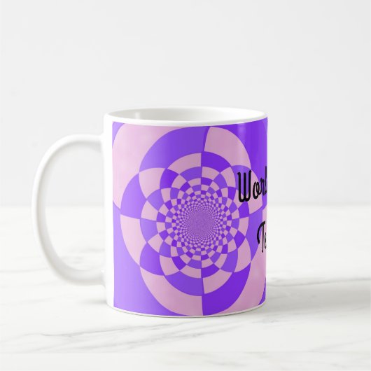 Mug Conception fractale du meilleur enseignant du mond (Gauche)