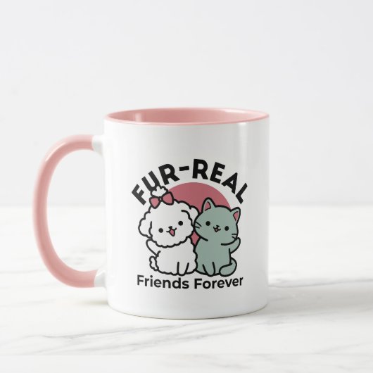 Mug Conception "Fur-Real Friends Forever" (Gauche)