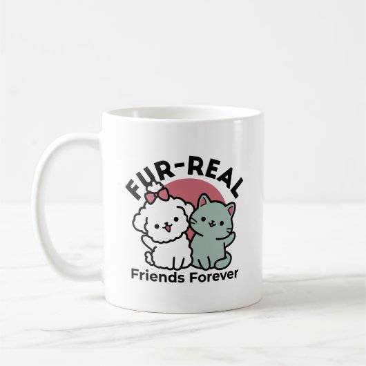 Mug Conception "Fur-Real Friends Forever" (Gauche)