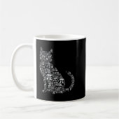 Mug Conception geek amateur de maths de chat drôle (Gauche)