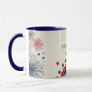 Mug Conception géométrique audacieuse du 4 juillet