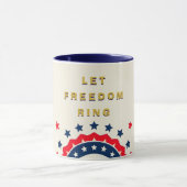 Mug Conception géométrique audacieuse du 4 juillet (Centre)