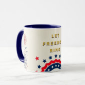 Mug Conception géométrique audacieuse du 4 juillet (Devant gauche)