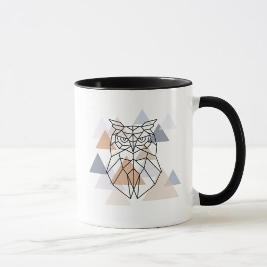Mug Conception géométrique de hibou (Droite)