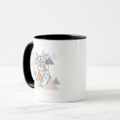Mug Conception géométrique de hibou (Devant gauche)