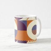 Mug Conception géométrique de style rétro (Devant droit)