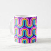Mug Conception géométrique des ondes de dégradé des an (Devant gauche)