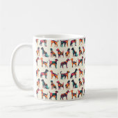 Mug Conception géométrique des silhouettes de chien (Gauche)