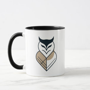 Mug conception géométrique du logo de hibou