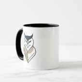 Mug conception géométrique du logo de hibou (Devant gauche)
